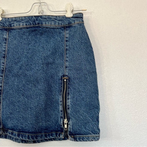 Free People We The Free Midgnight Magic Denim Skirt Sz 4 - Picture 4 of 10